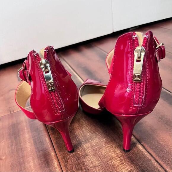 Liz Claiborne Red Patent Leather Heels Size 10M - Picture 7 of 10